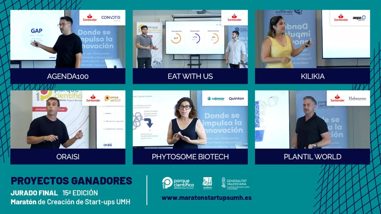 Ganadores de la 15ª Maratón de Creación de Start-ups UMH